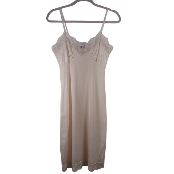 Vintage Nordstrom Cream Slip with Lace Trim, Size Medium - Picture 1 of 6